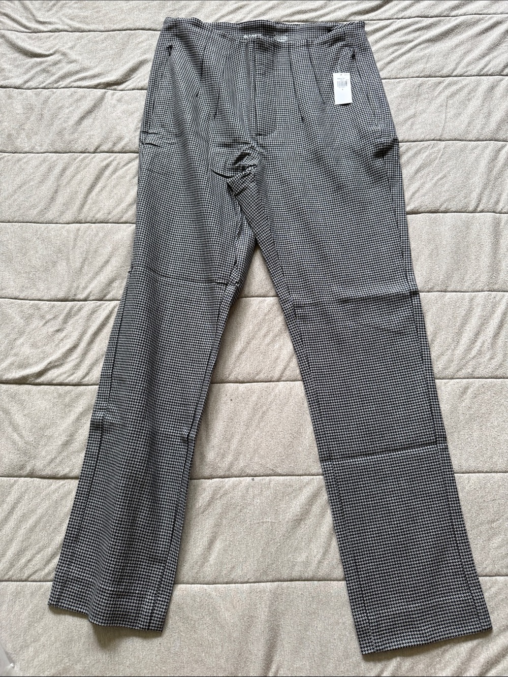 Old Navy Black & White Skinny Glen-Check Pants